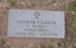 Gunar F. Sjolin memorial photo